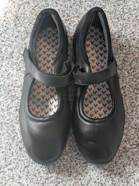 ANODYNE Casual MaryJane Stretch Diabetic Shoe Women's Size US 10 Wide Black